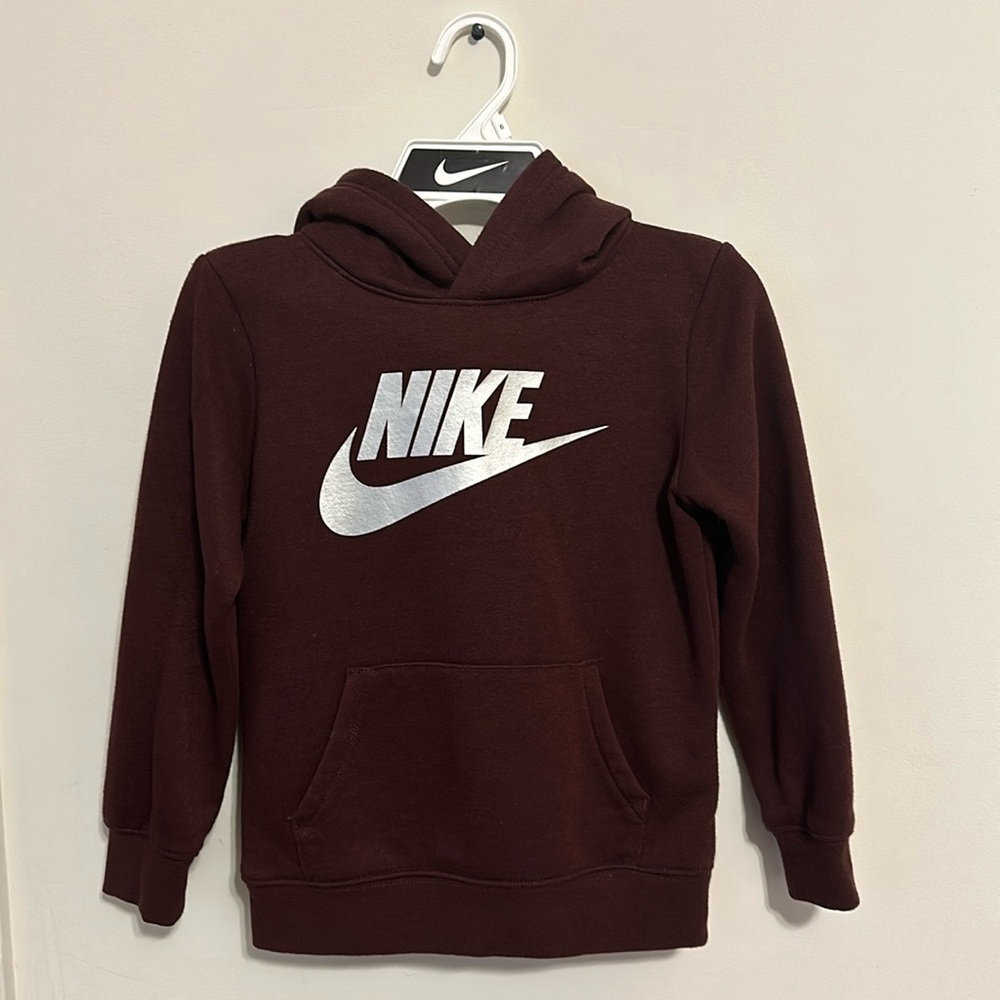 Youth Boys Nike Hoodie, Color:Burgundy Size:7